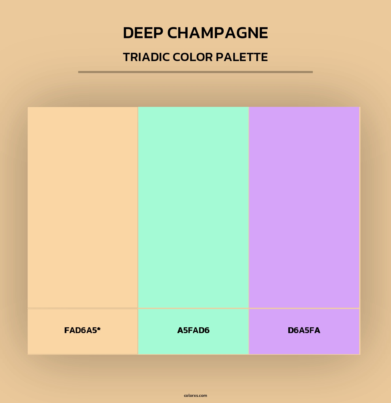 Deep Champagne - Triadic Color Palette