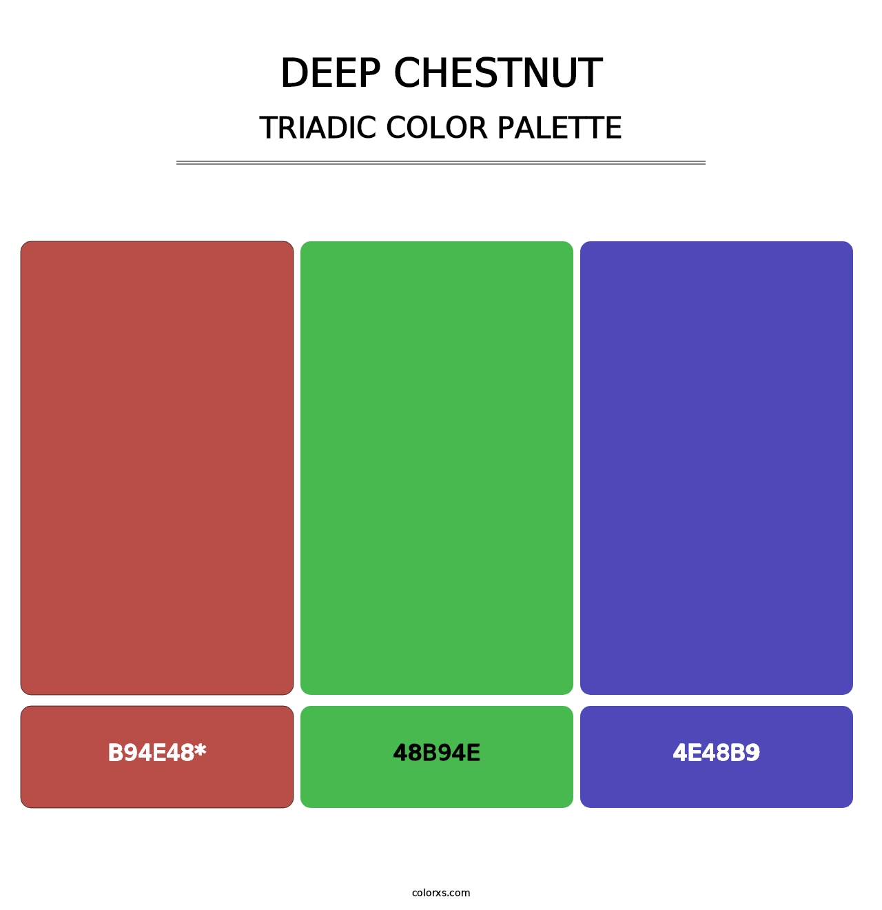 Deep Chestnut - Triadic Color Palette