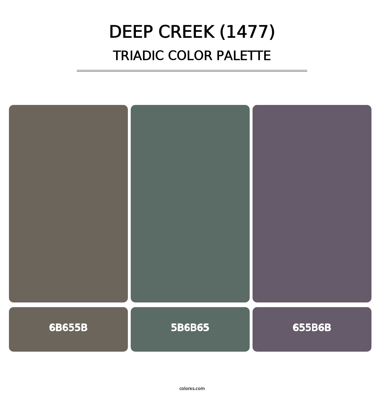 Deep Creek (1477) - Triadic Color Palette