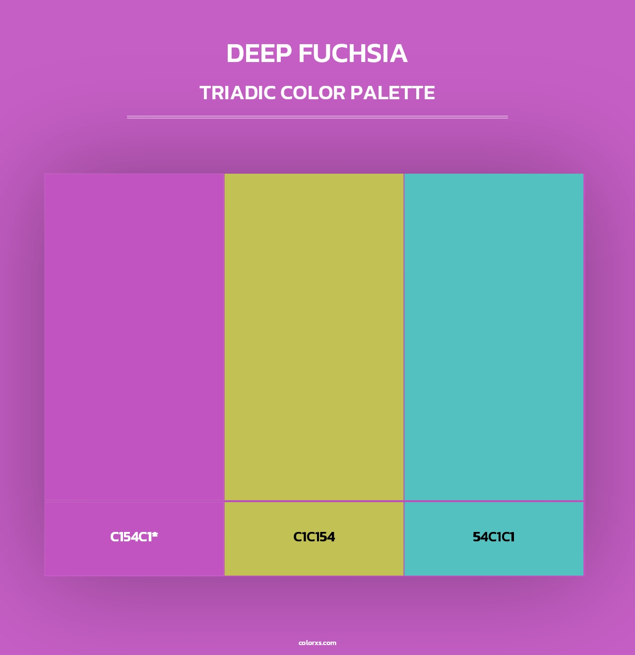 Deep Fuchsia - Triadic Color Palette