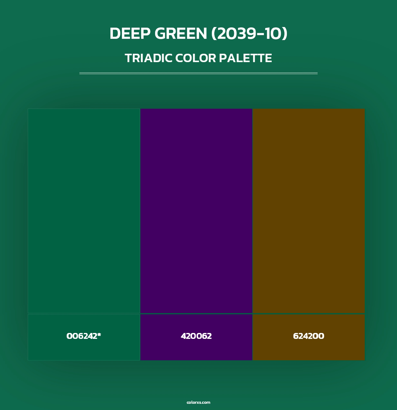 Deep Green (2039-10) - Triadic Color Palette