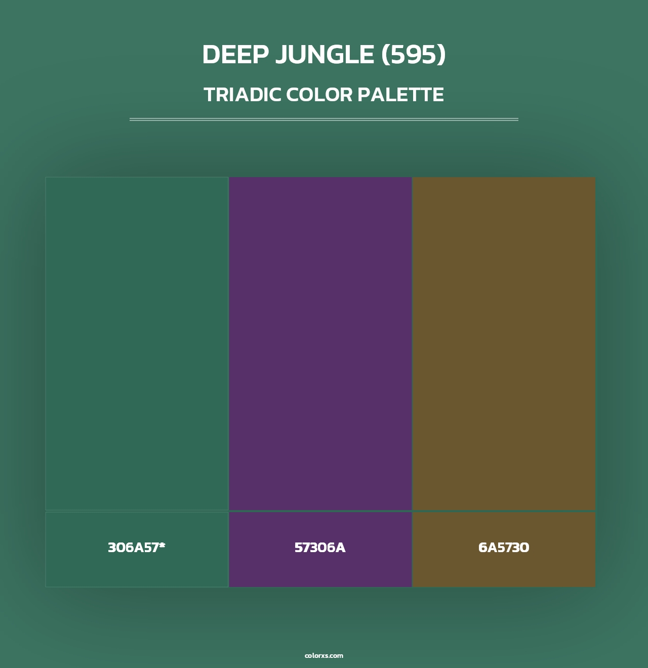 Deep Jungle (595) - Triadic Color Palette