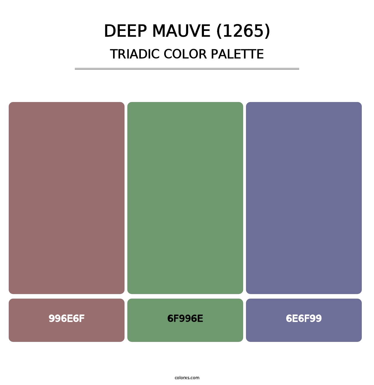 Deep Mauve (1265) - Triadic Color Palette