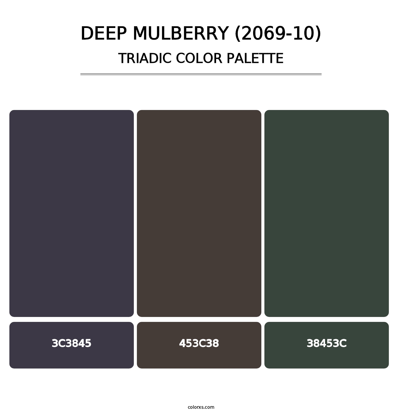 Deep Mulberry (2069-10) - Triadic Color Palette