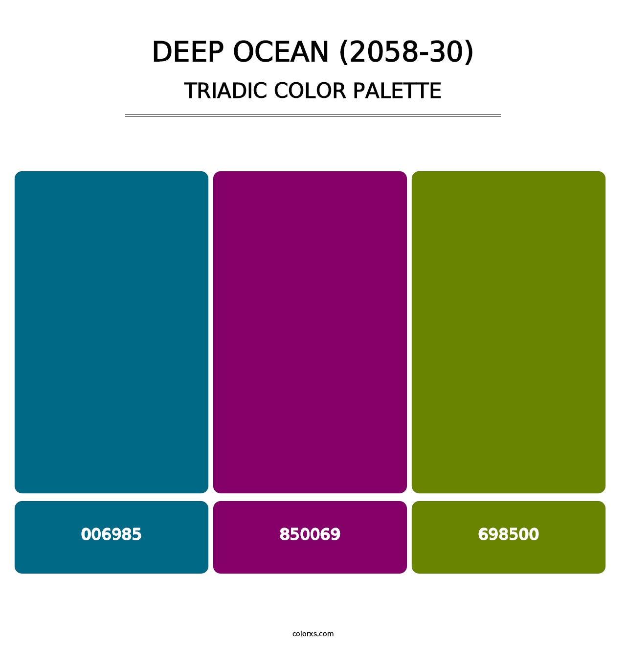 Deep Ocean (2058-30) - Triadic Color Palette