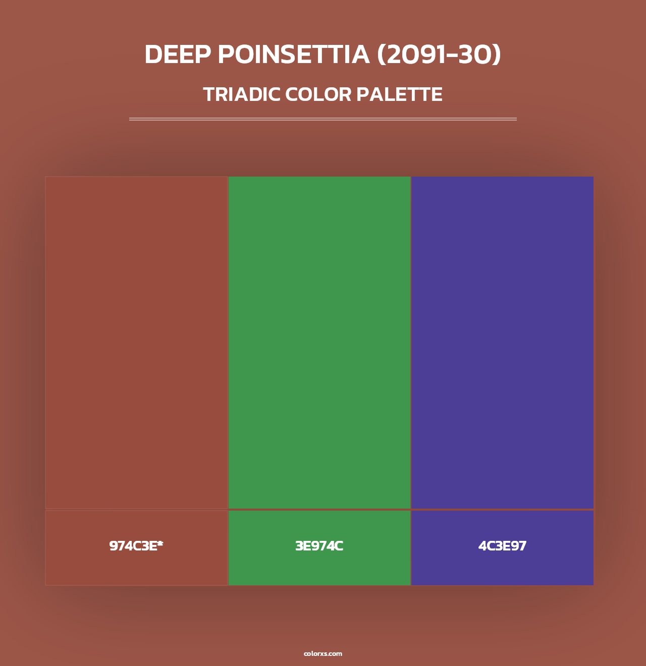 Deep Poinsettia (2091-30) - Triadic Color Palette