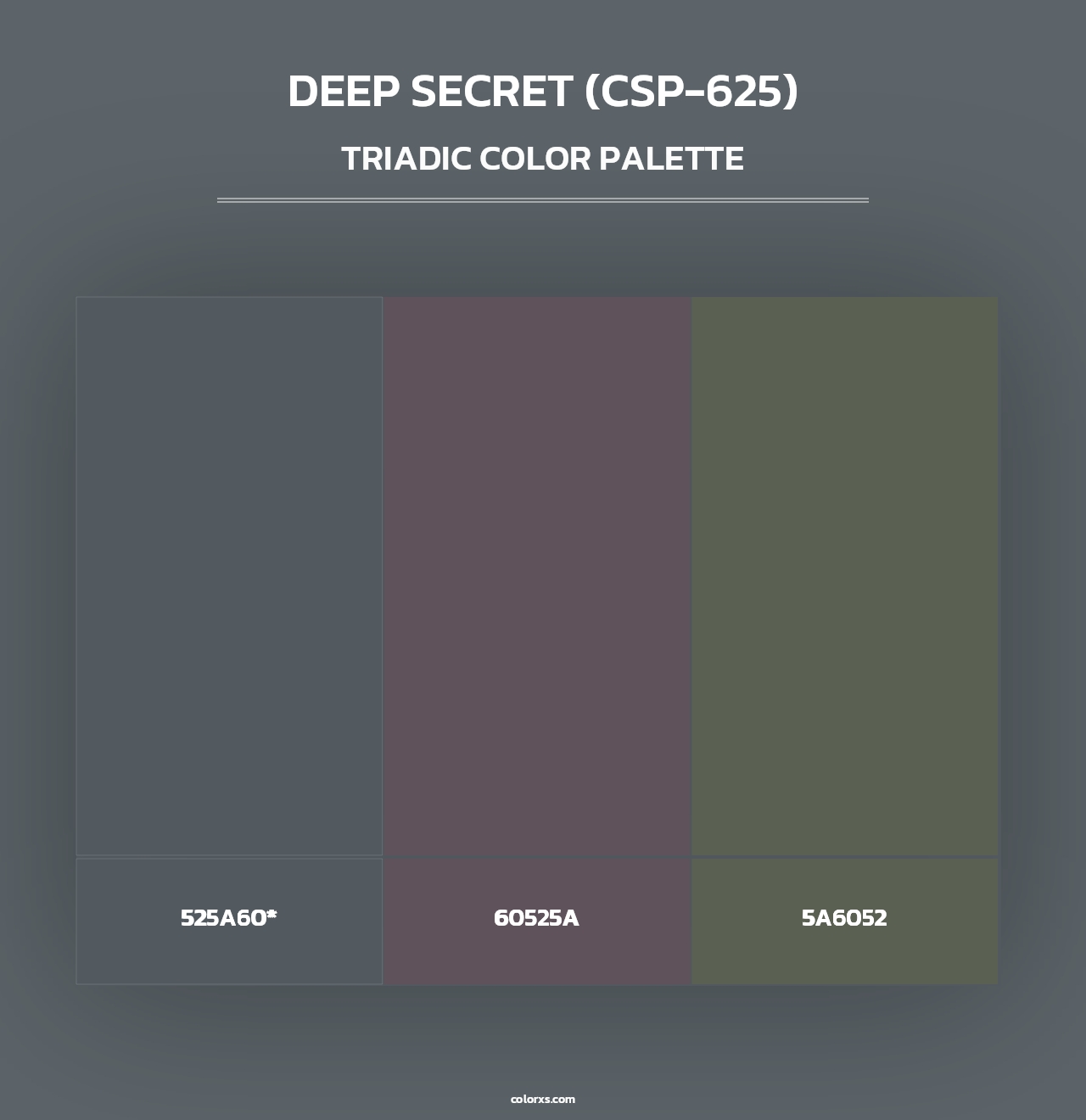Deep Secret (CSP-625) - Triadic Color Palette