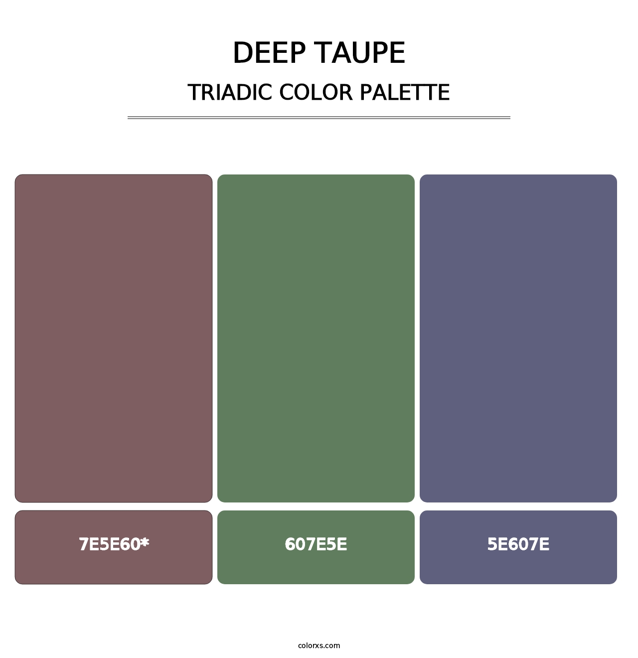 Deep Taupe - Triadic Color Palette