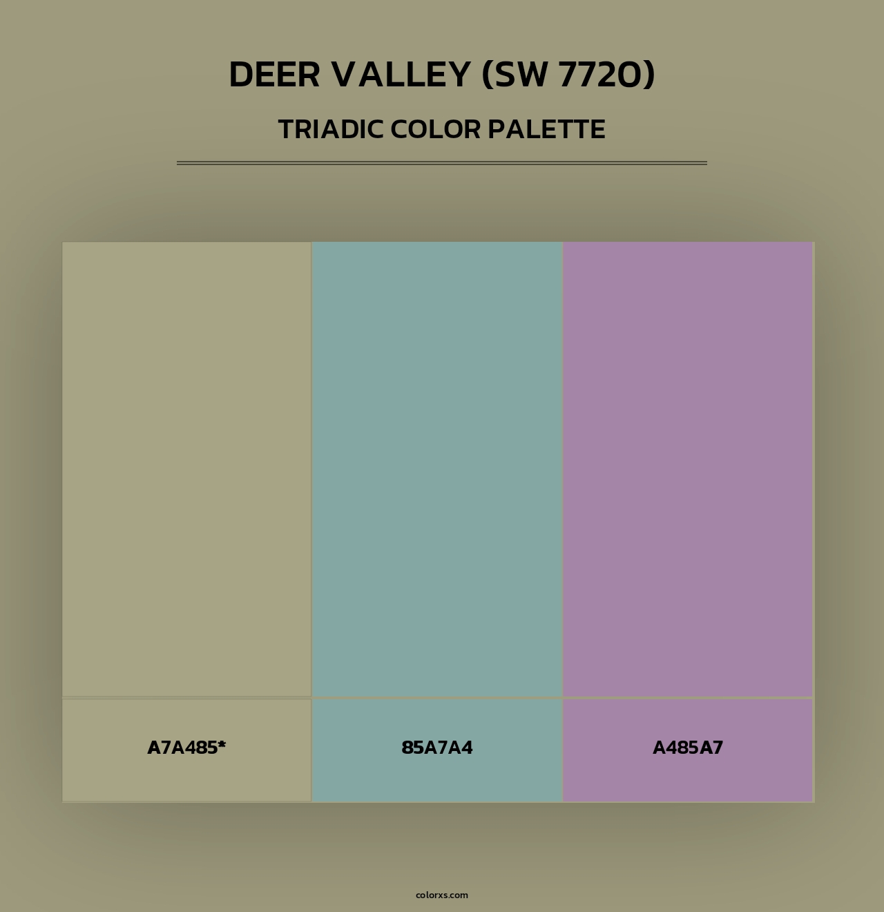 Deer Valley (SW 7720) - Triadic Color Palette