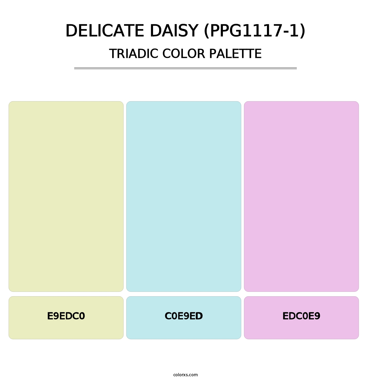 Delicate Daisy (PPG1117-1) - Triadic Color Palette