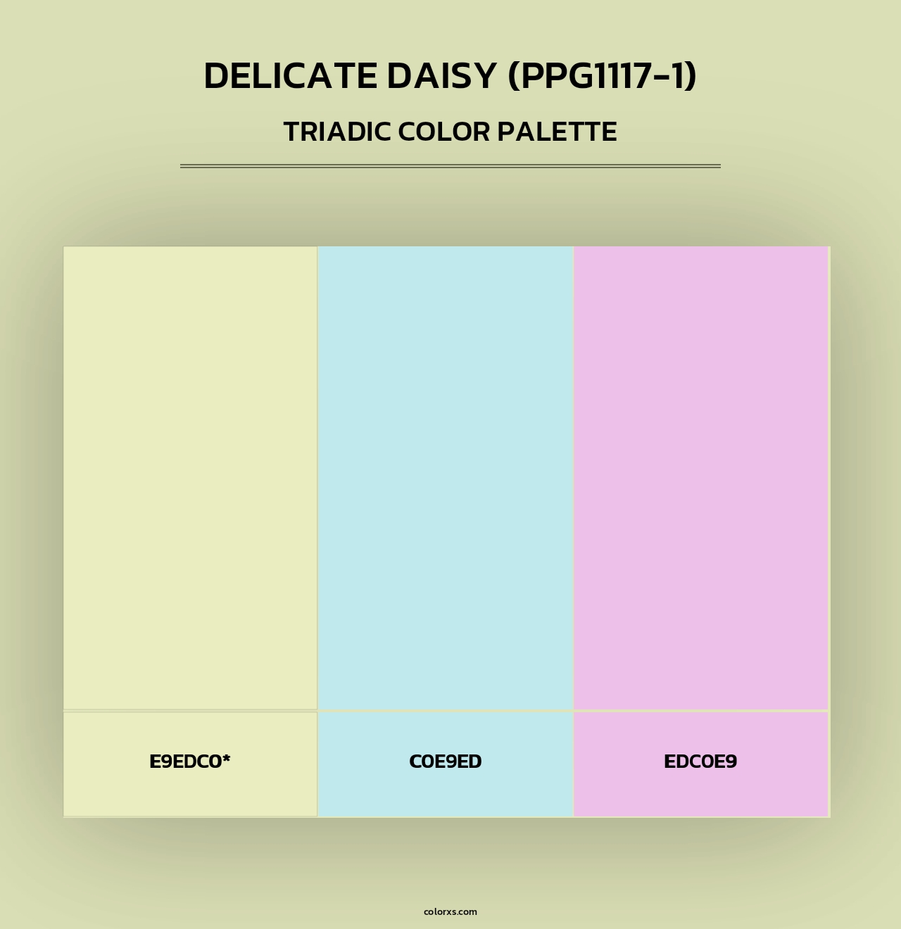 Delicate Daisy (PPG1117-1) - Triadic Color Palette