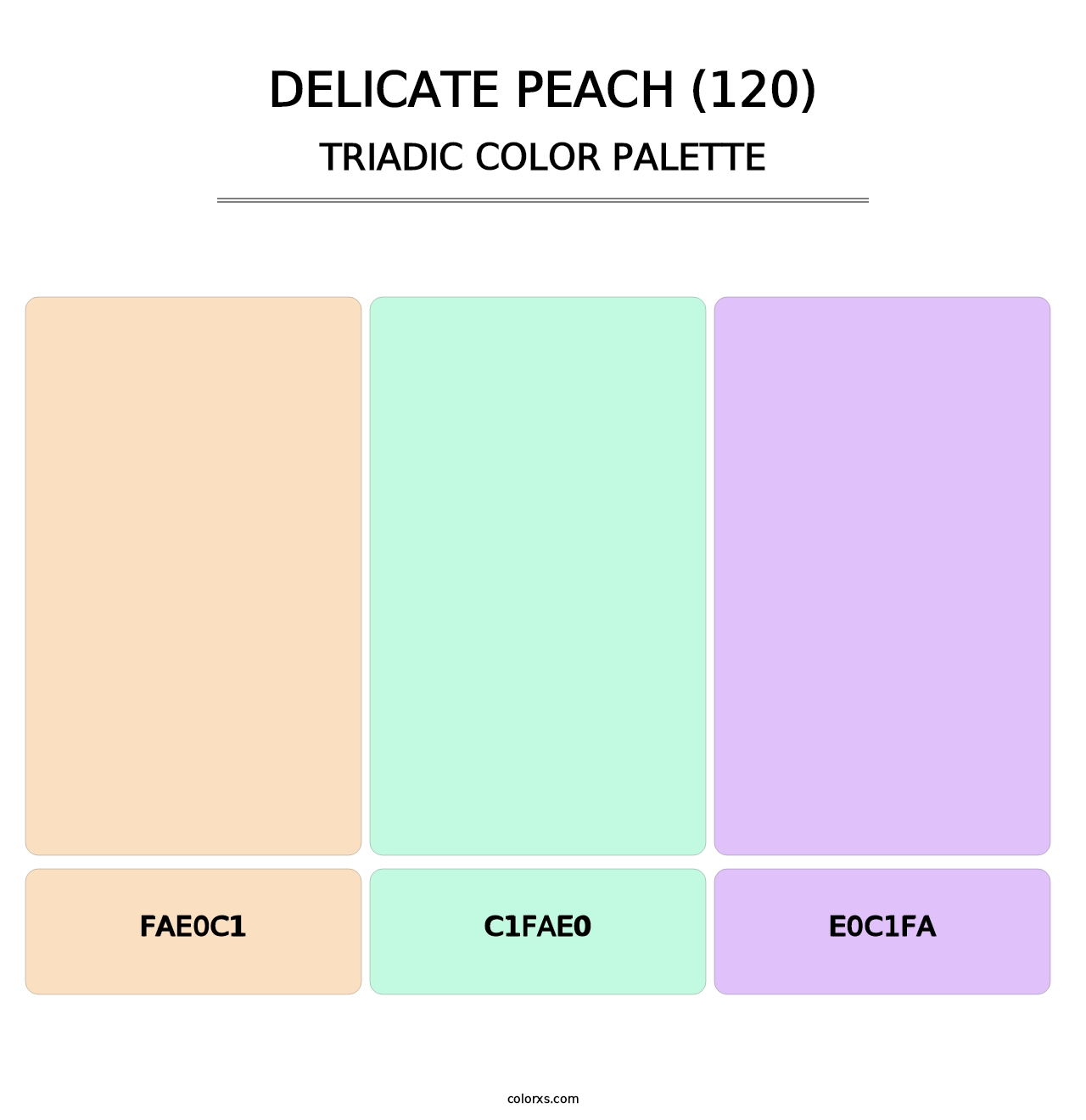 Delicate Peach (120) - Triadic Color Palette