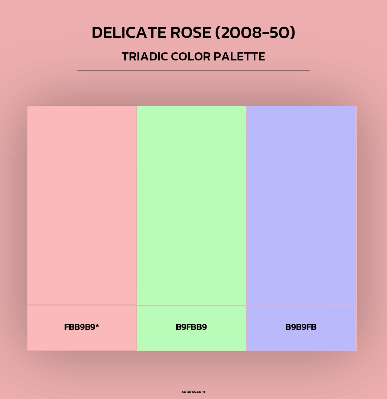 Delicate Rose (2008-50) - Triadic Color Palette