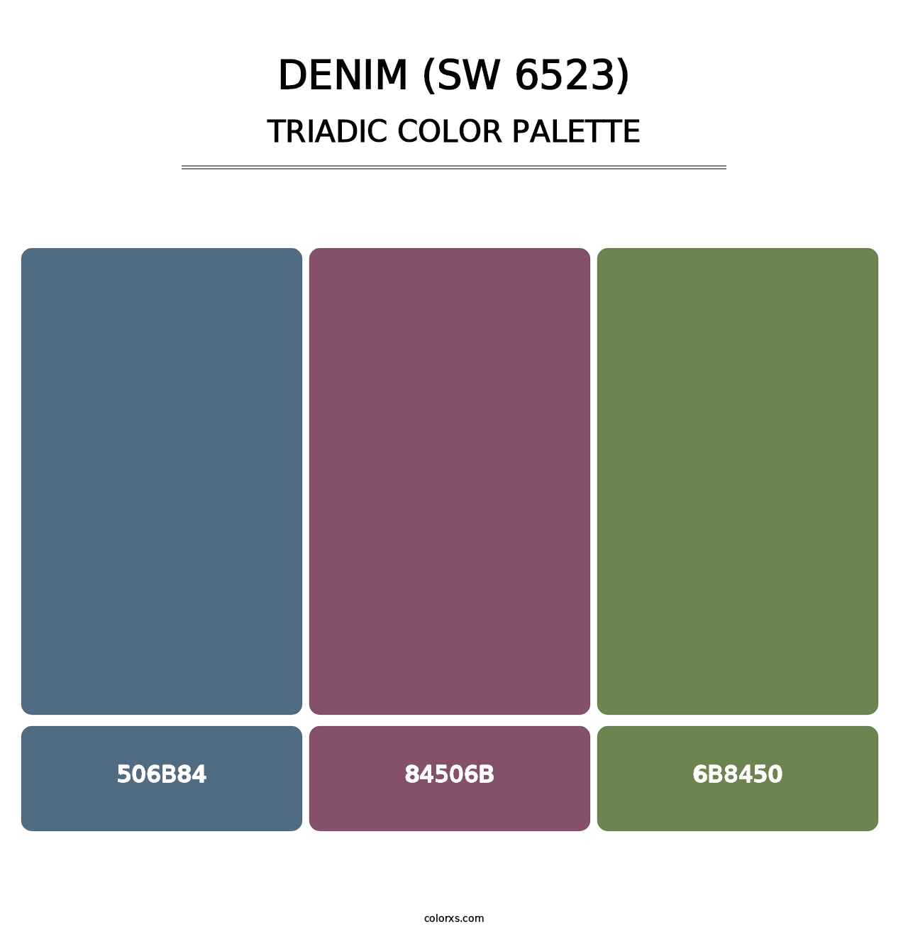 Denim (SW 6523) - Triadic Color Palette