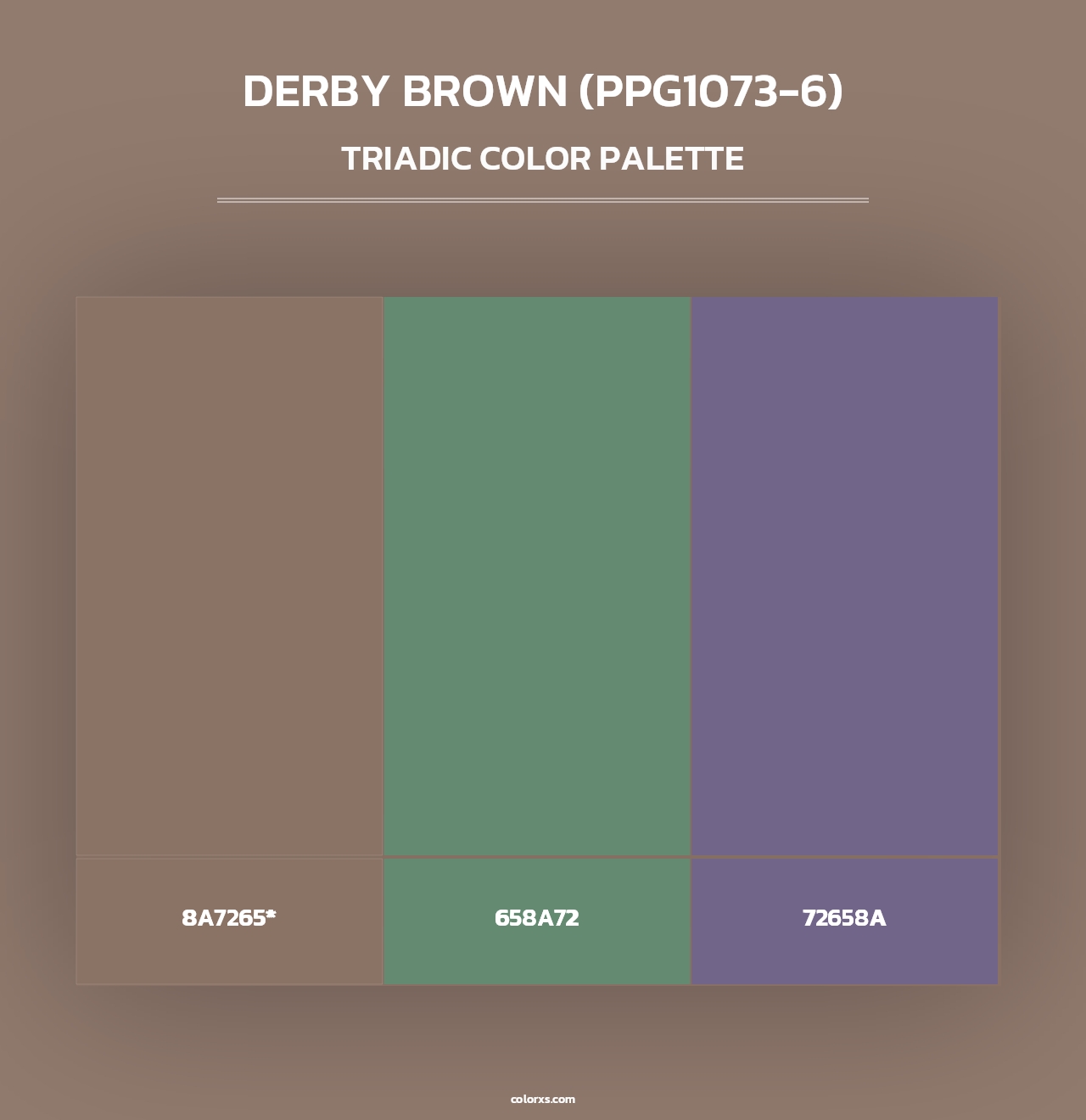 Derby Brown (PPG1073-6) - Triadic Color Palette
