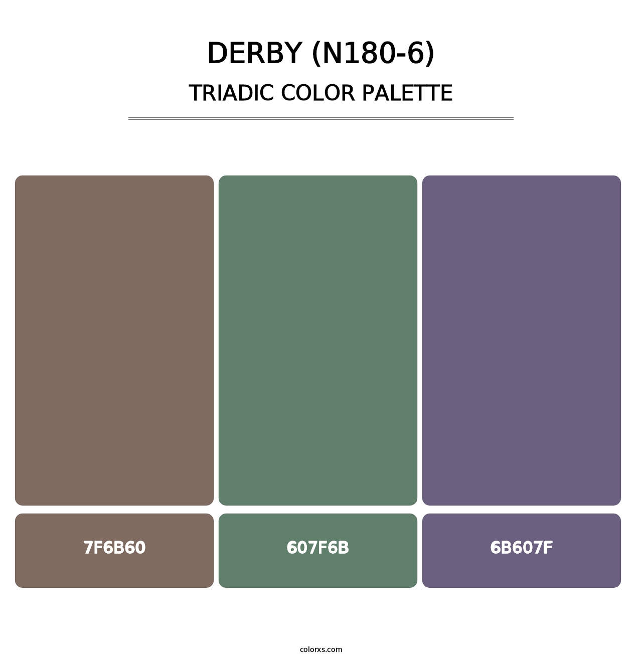 Derby (N180-6) - Triadic Color Palette