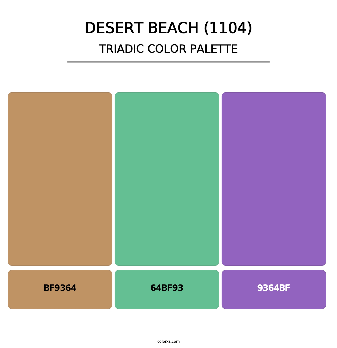 Desert Beach (1104) - Triadic Color Palette