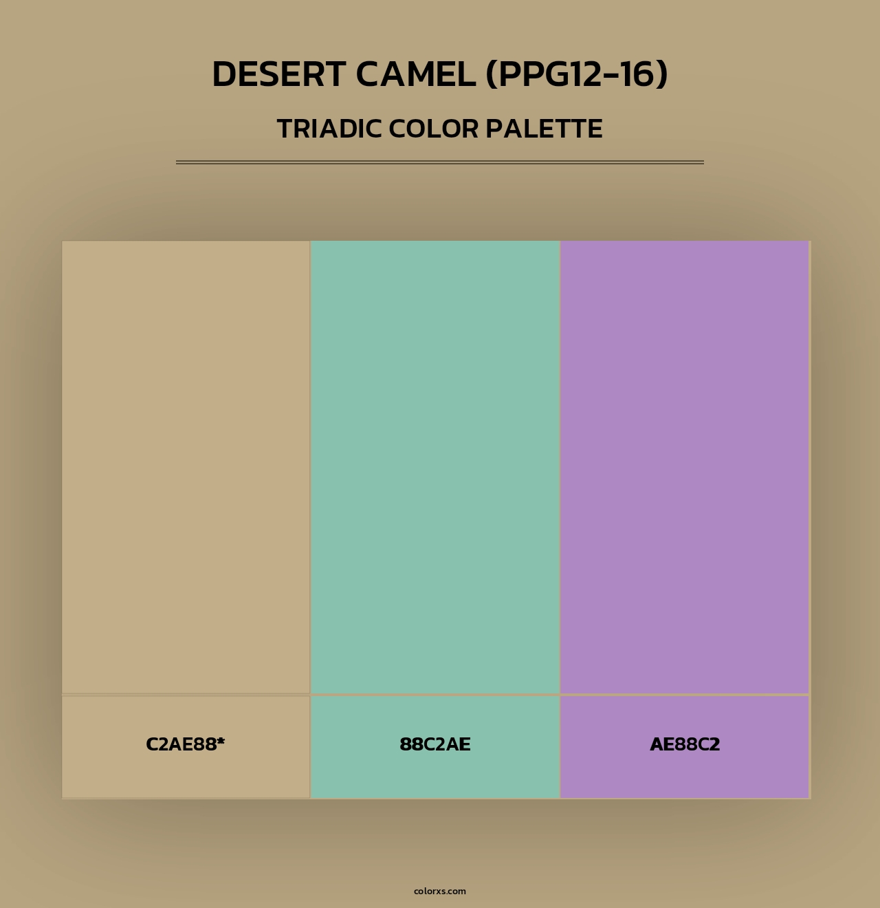 Desert Camel (PPG12-16) - Triadic Color Palette