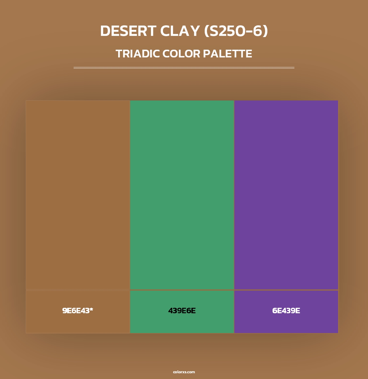 Desert Clay (S250-6) - Triadic Color Palette