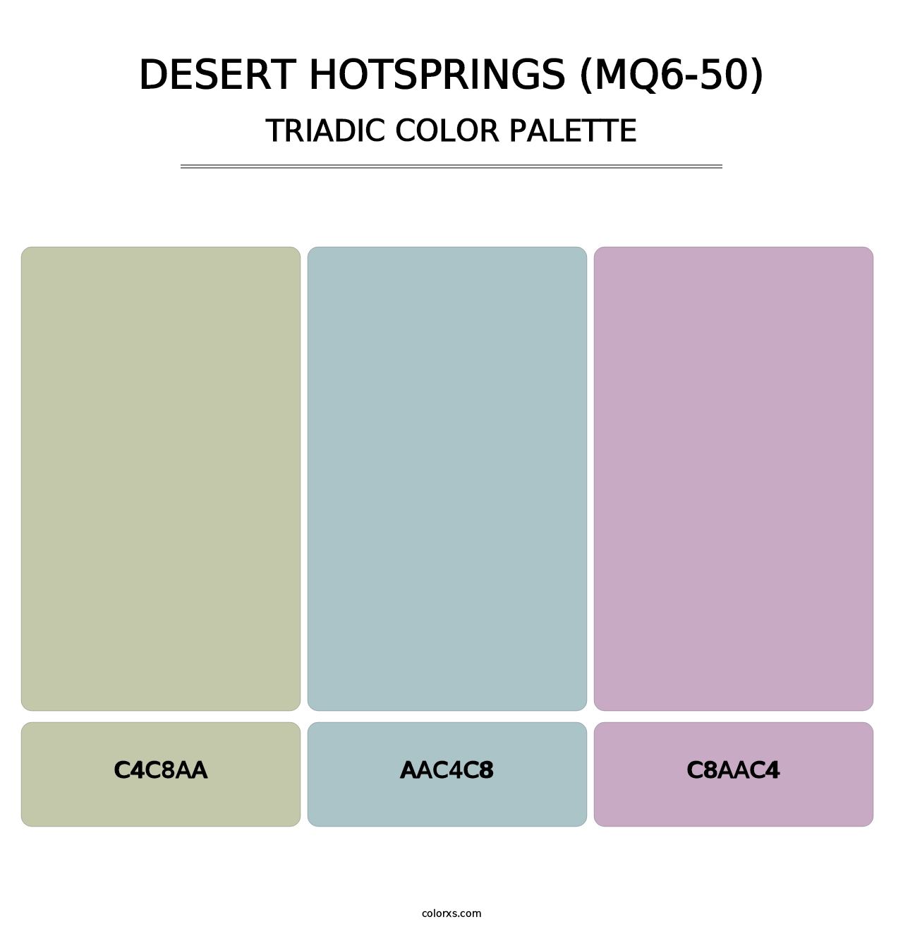 Desert Hotsprings (MQ6-50) - Triadic Color Palette