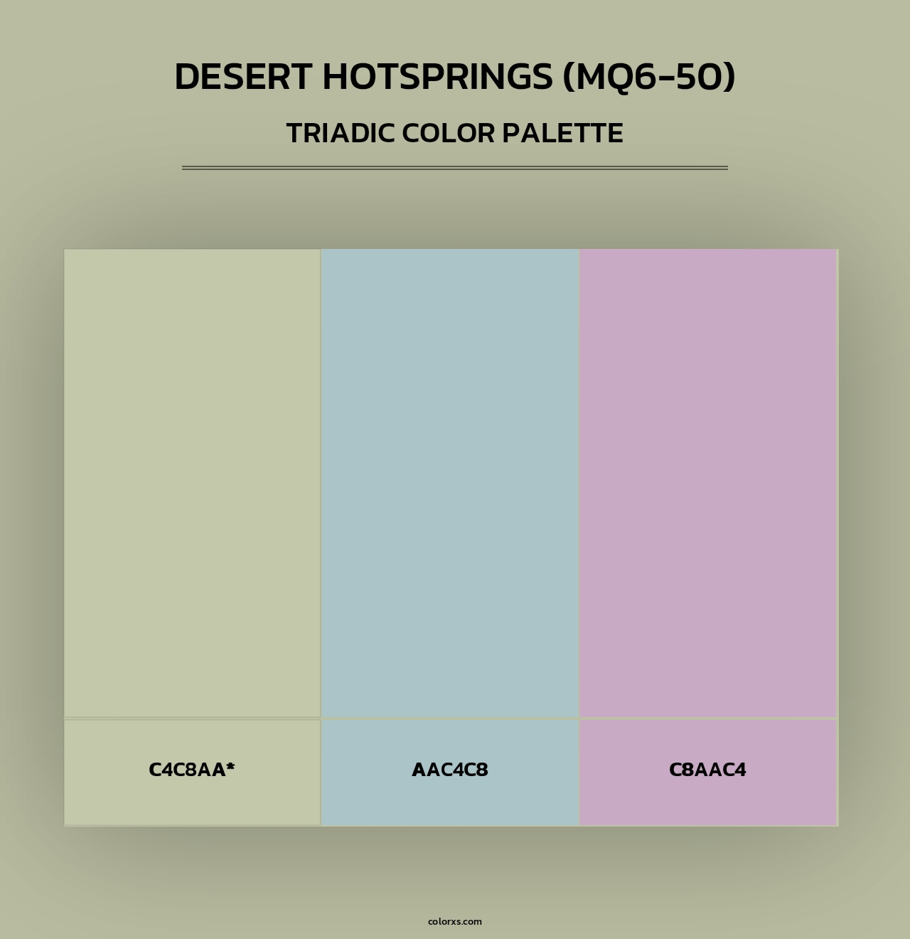 Desert Hotsprings (MQ6-50) - Triadic Color Palette