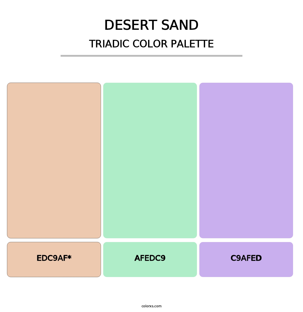 Desert Sand - Triadic Color Palette