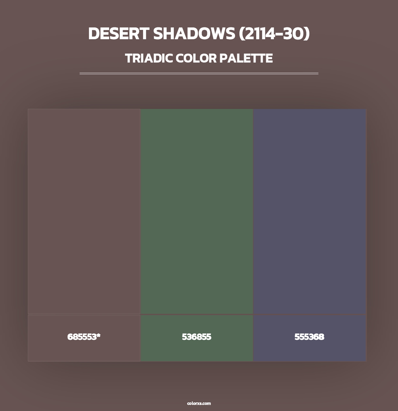 Desert Shadows (2114-30) - Triadic Color Palette