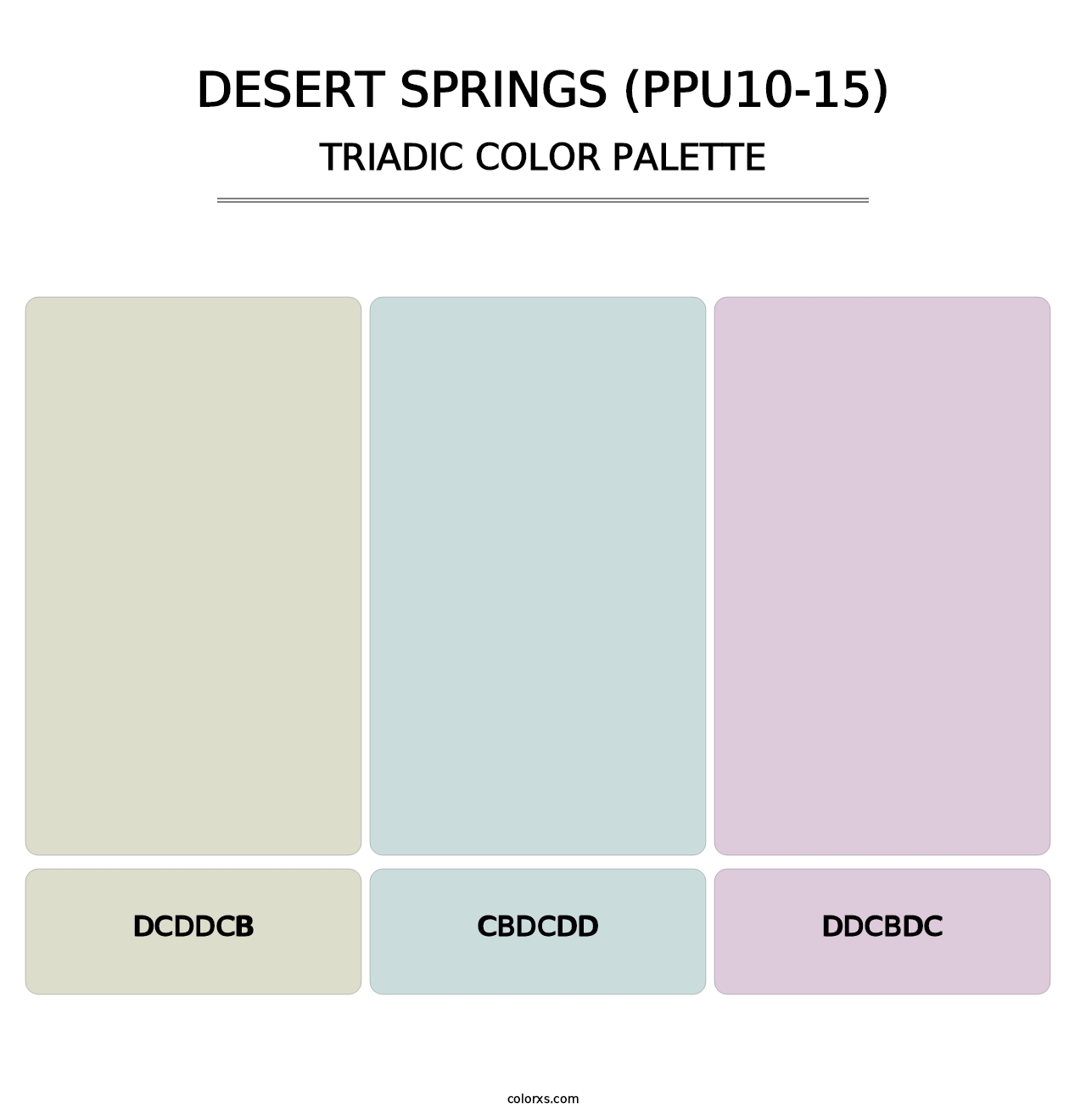 Desert Springs (PPU10-15) - Triadic Color Palette