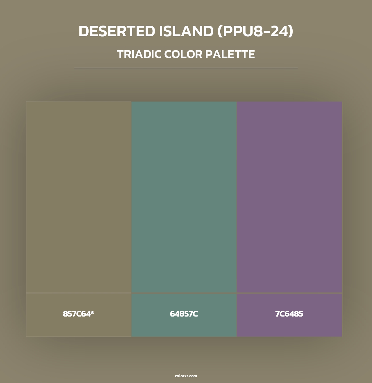 Deserted Island (PPU8-24) - Triadic Color Palette