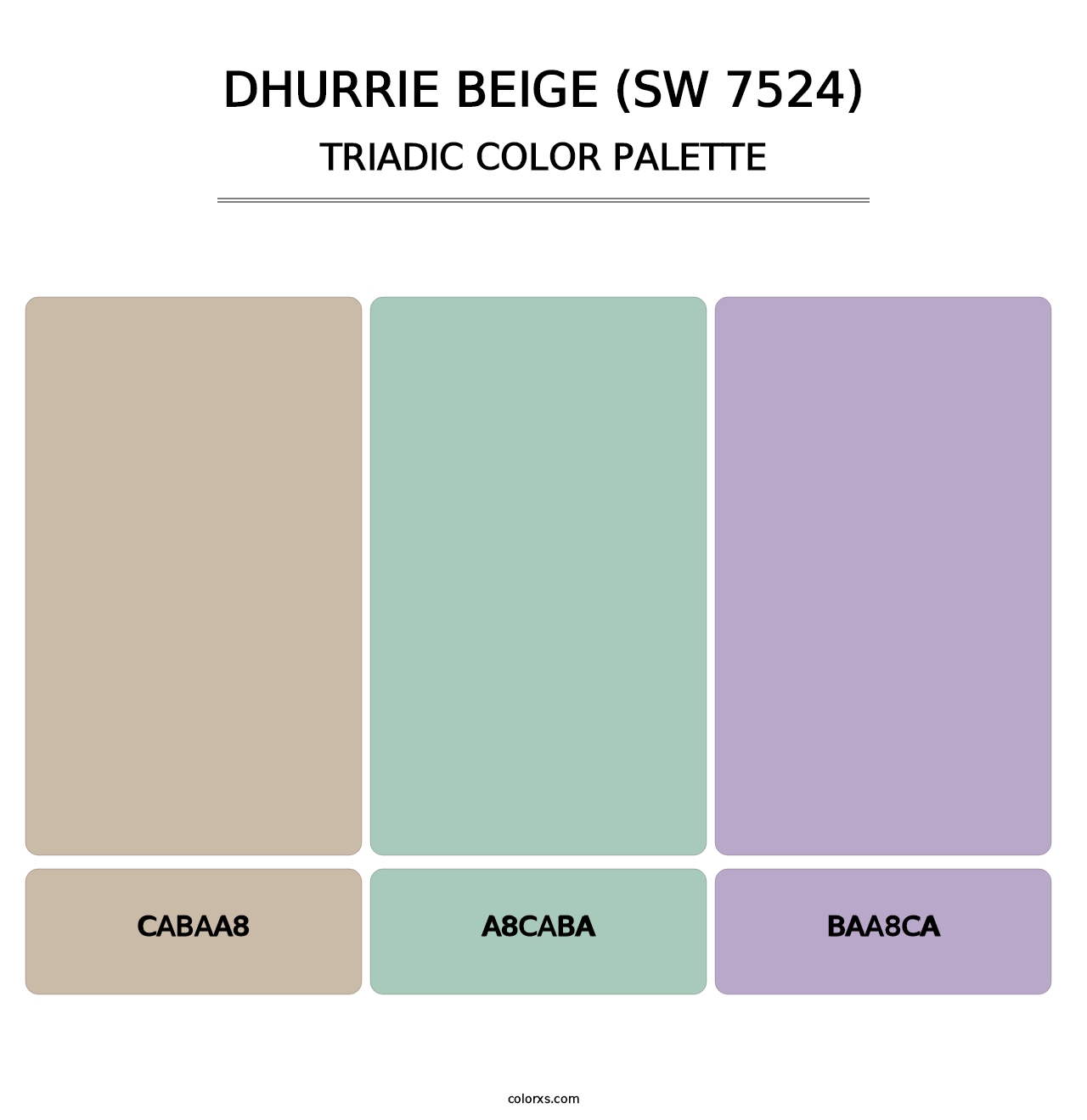Dhurrie Beige (SW 7524) - Triadic Color Palette
