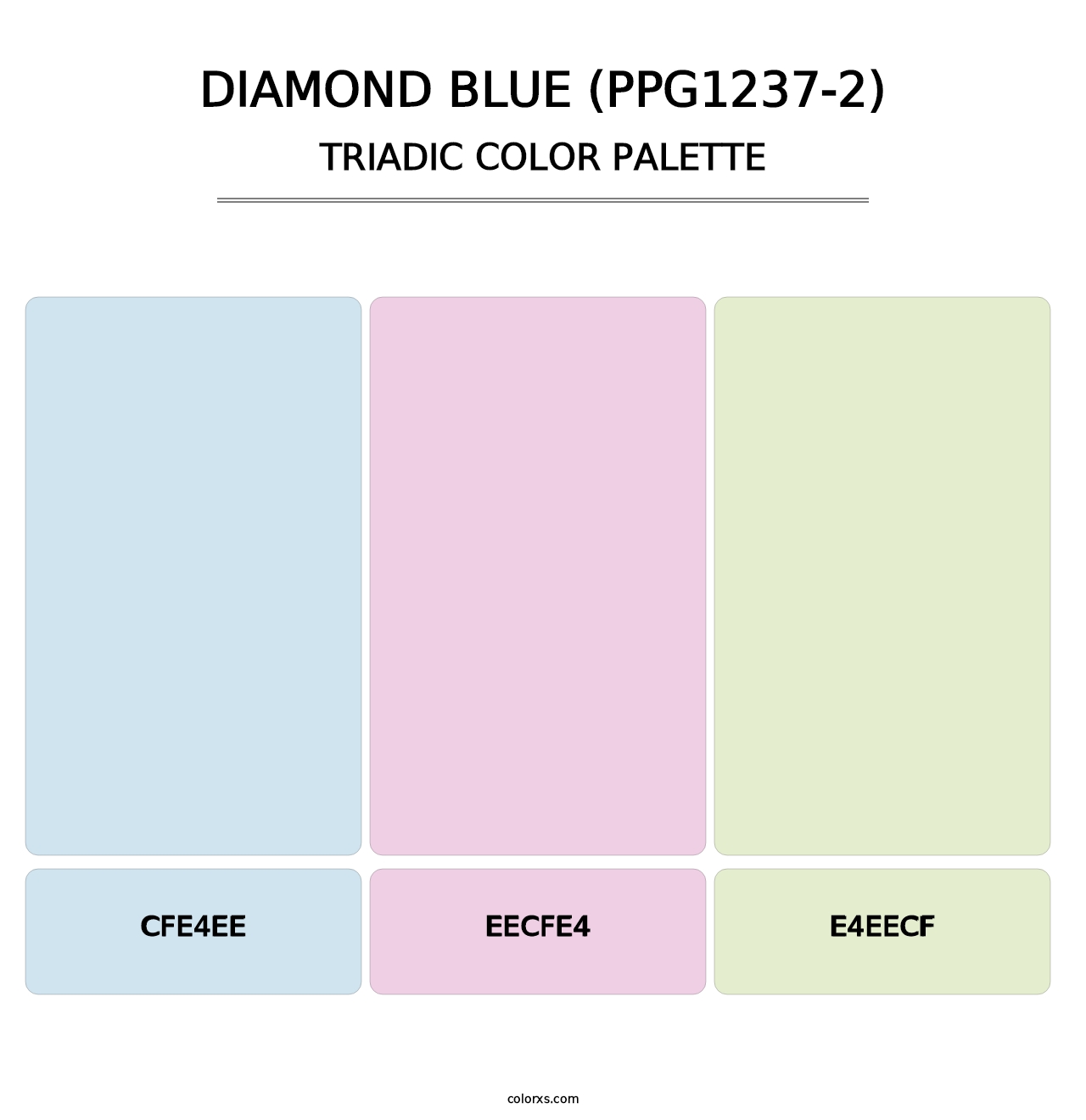 Diamond Blue (PPG1237-2) - Triadic Color Palette