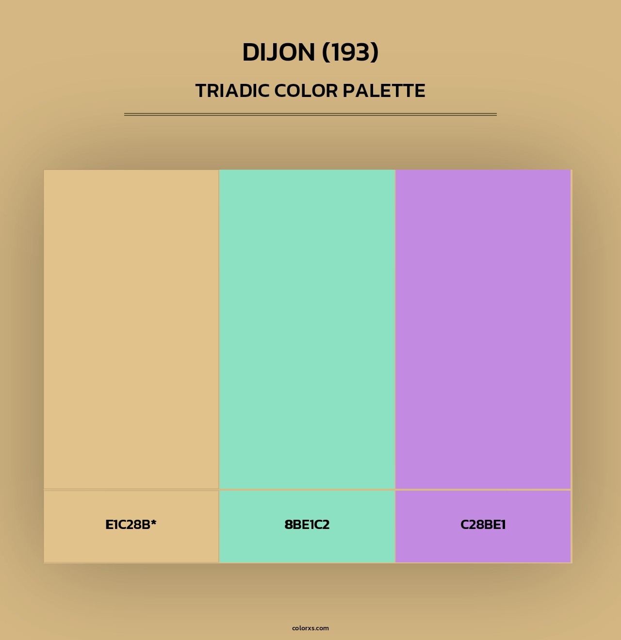 Dijon (193) - Triadic Color Palette