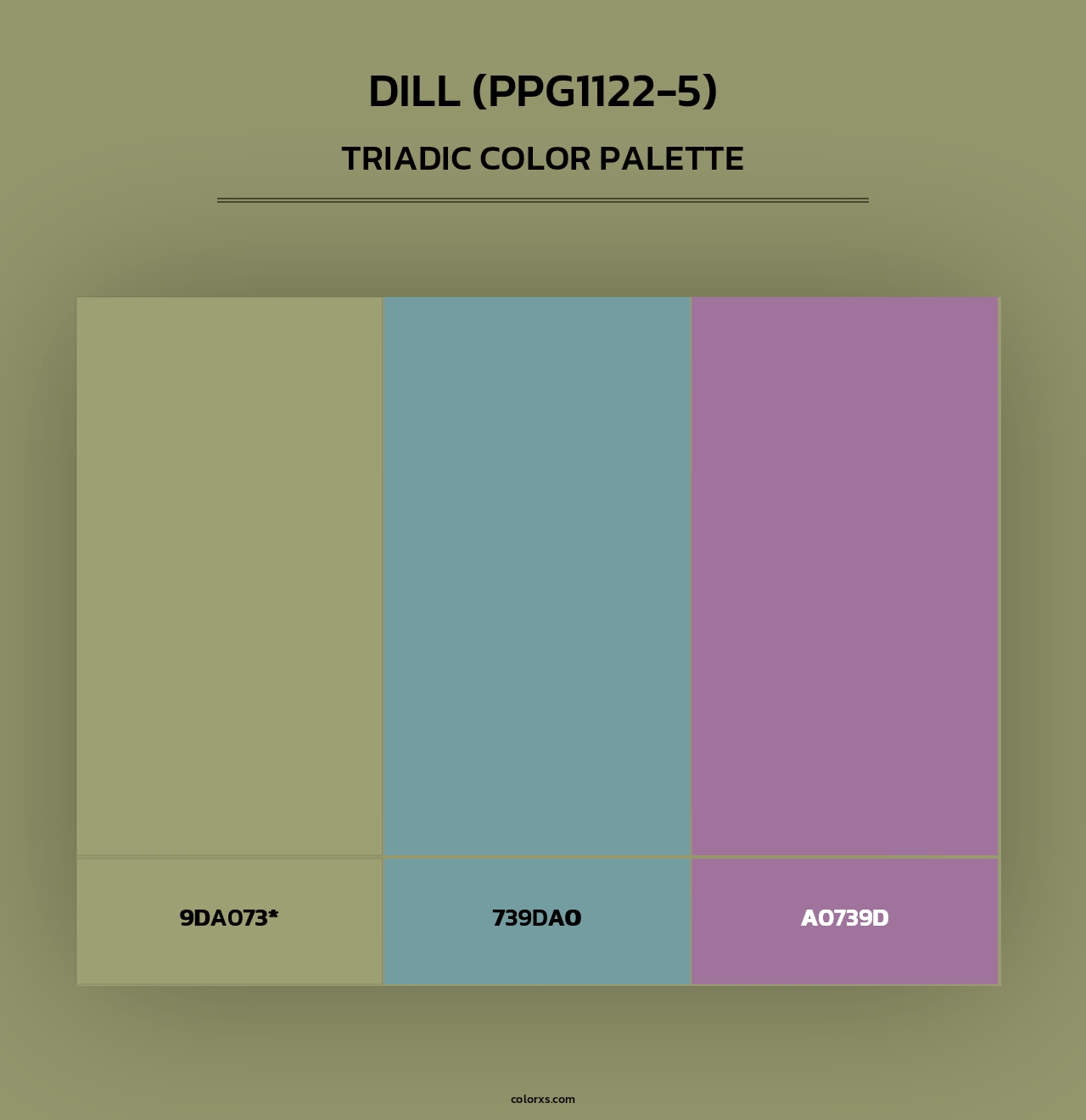 Dill (PPG1122-5) - Triadic Color Palette