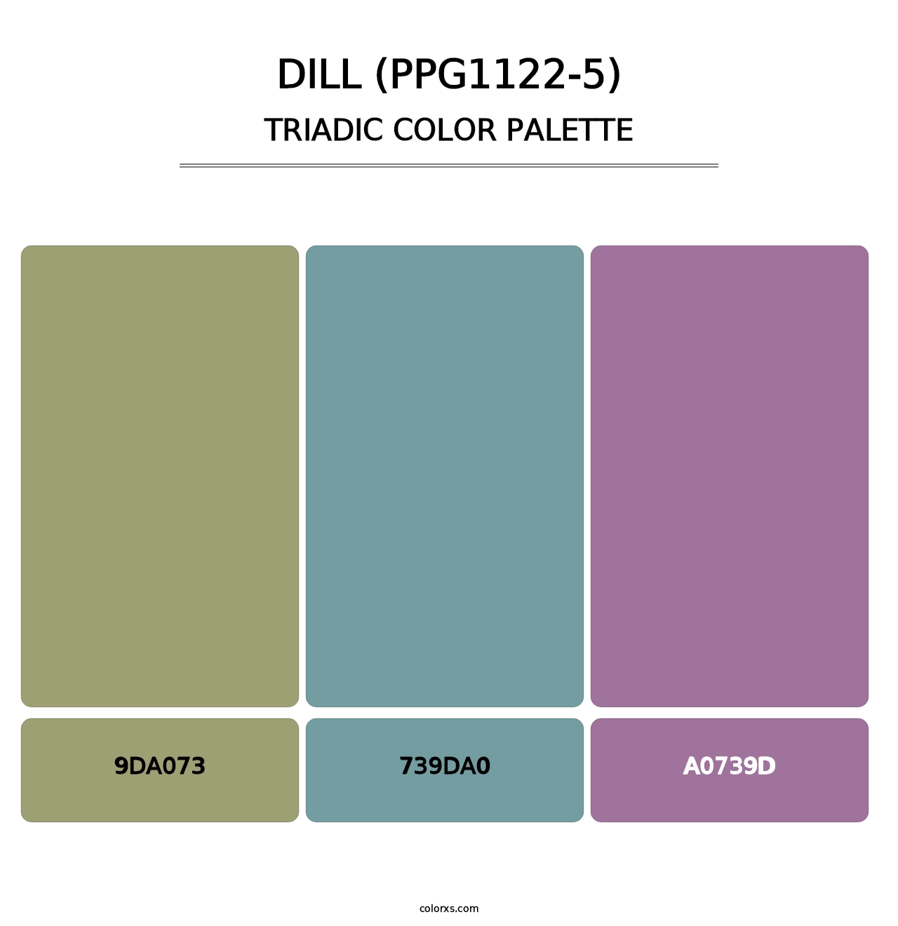 Dill (PPG1122-5) - Triadic Color Palette