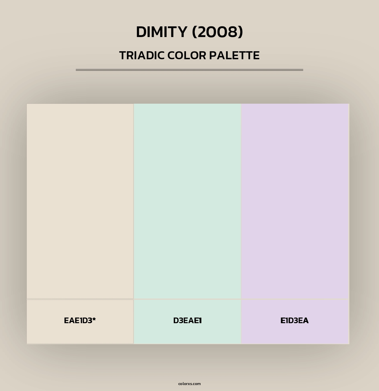 Dimity (2008) - Triadic Color Palette