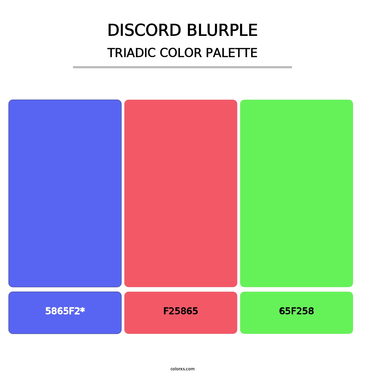 Discord Blurple - Triadic Color Palette