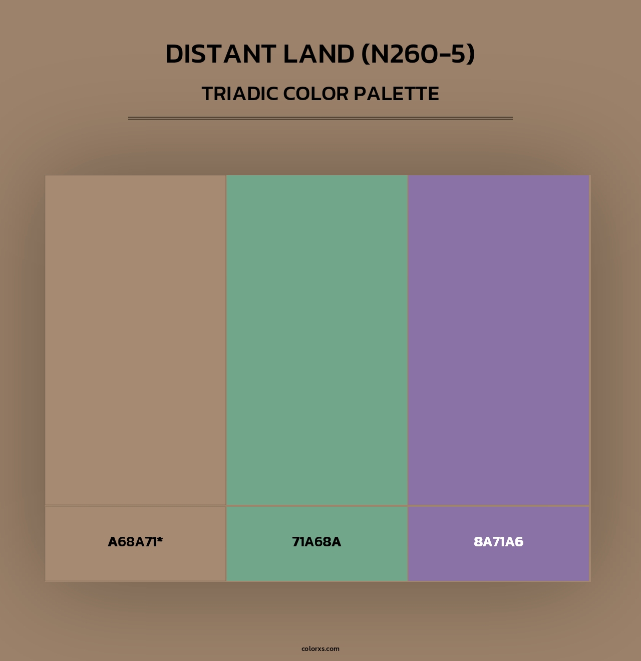Distant Land (N260-5) - Triadic Color Palette