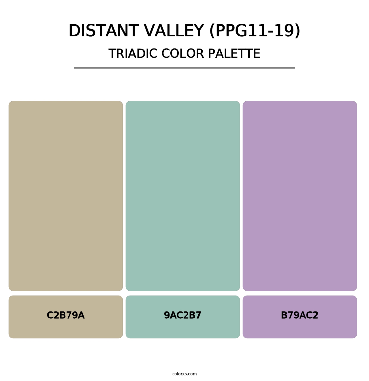 Distant Valley (PPG11-19) - Triadic Color Palette