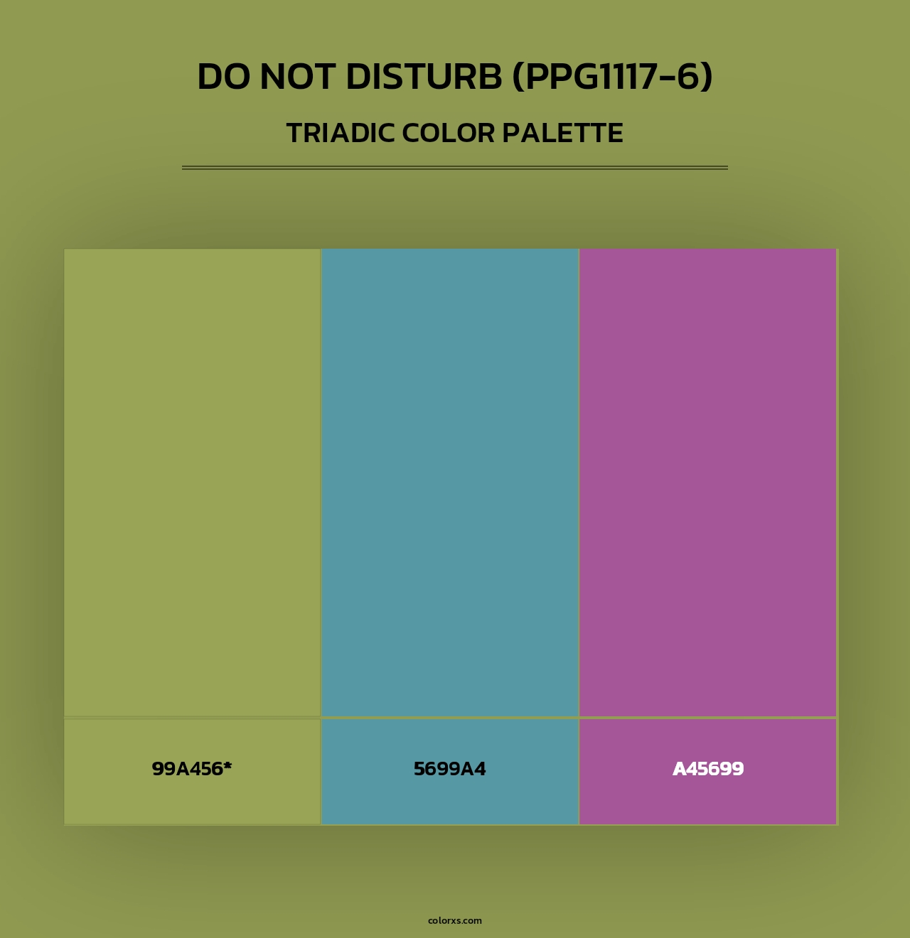 Do Not Disturb (PPG1117-6) - Triadic Color Palette
