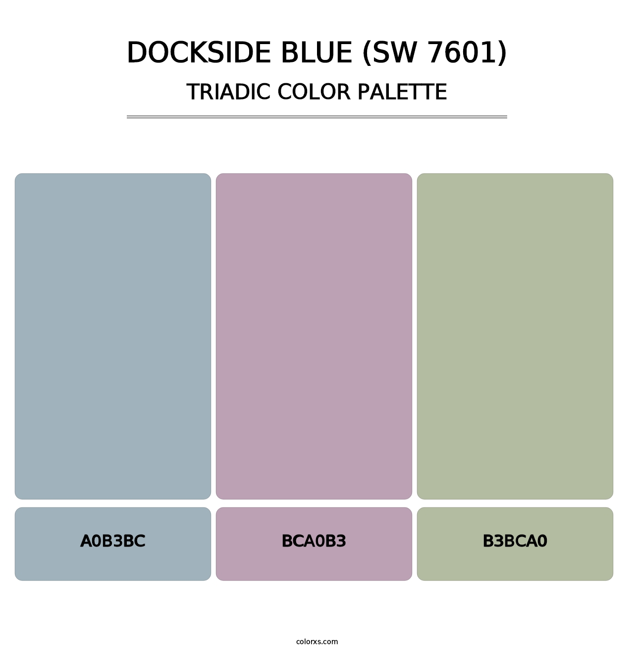 Dockside Blue (SW 7601) - Triadic Color Palette