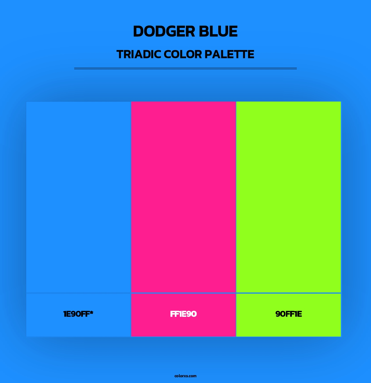 Dodger blue - Triadic Color Palette