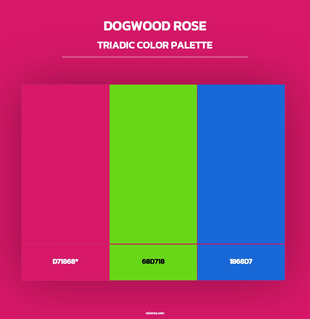 Dogwood Rose - Triadic Color Palette