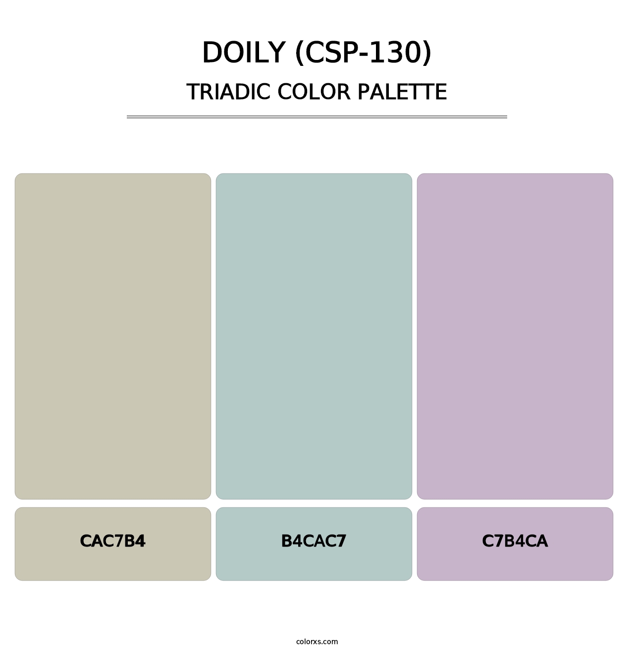 Doily (CSP-130) - Triadic Color Palette