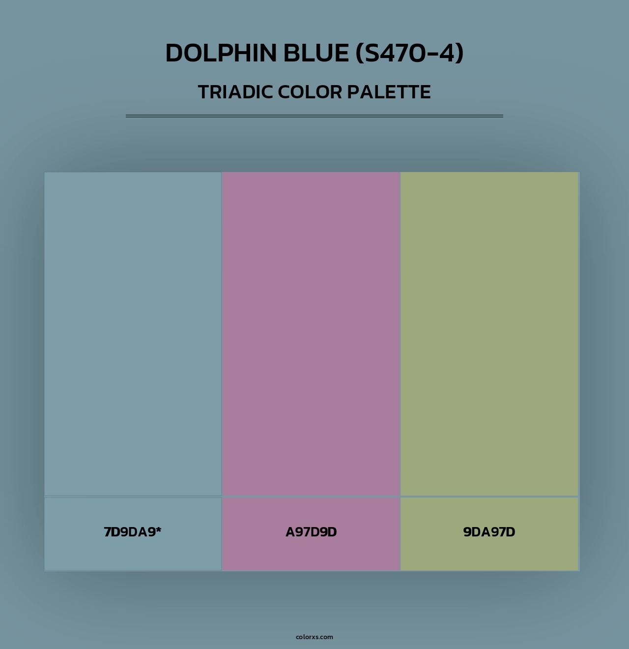 Dolphin Blue (S470-4) - Triadic Color Palette