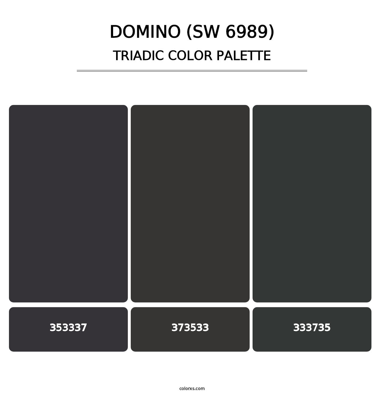 Domino (SW 6989) - Triadic Color Palette