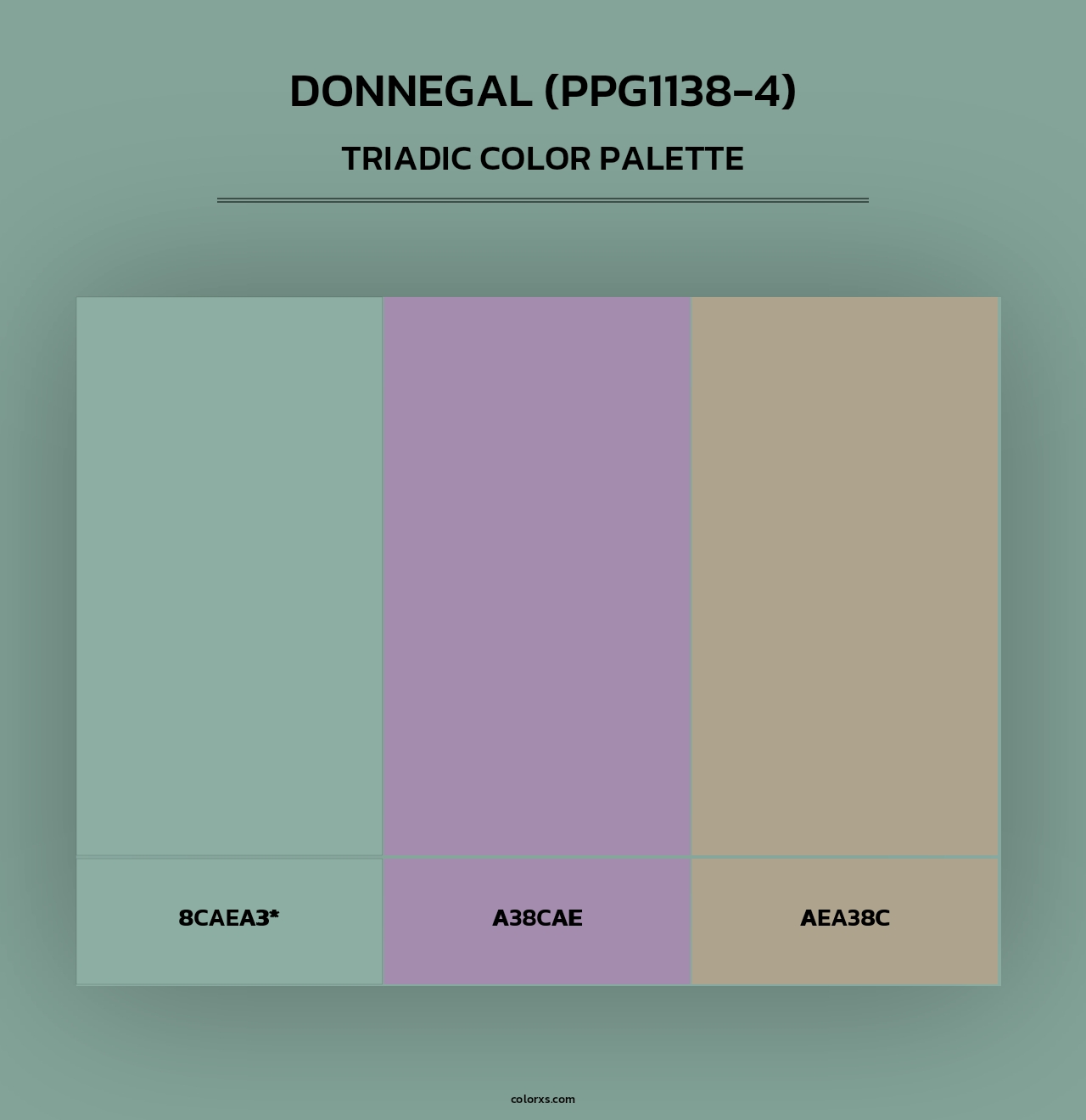 Donnegal (PPG1138-4) - Triadic Color Palette