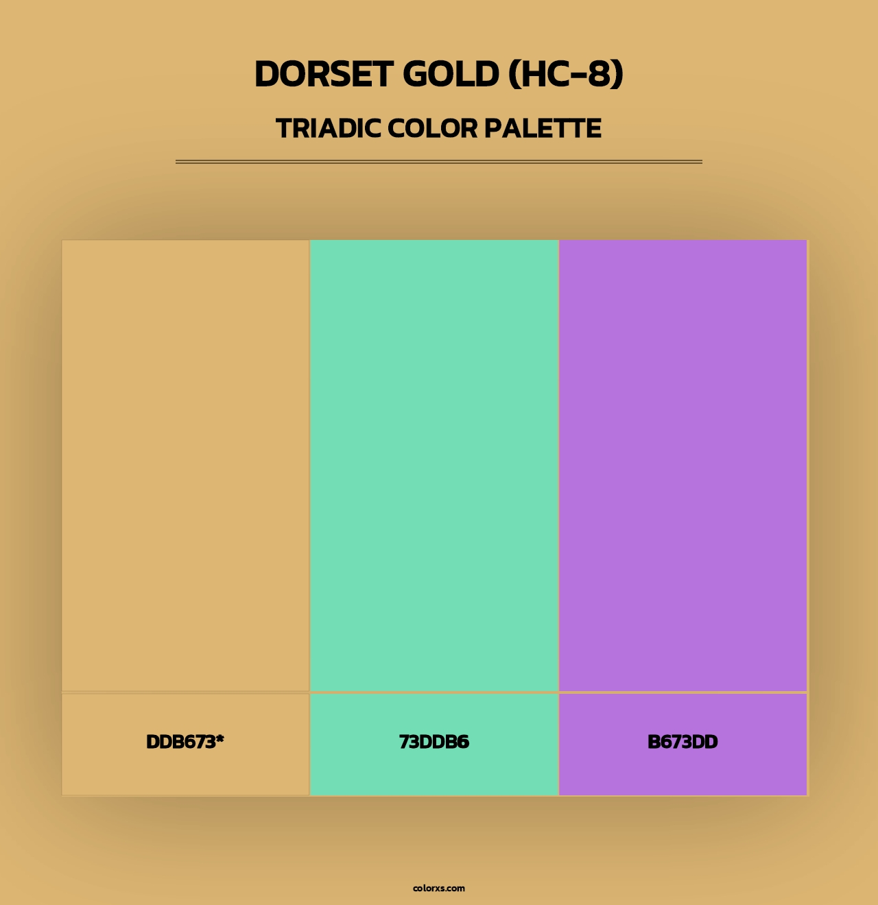 Dorset Gold (HC-8) - Triadic Color Palette