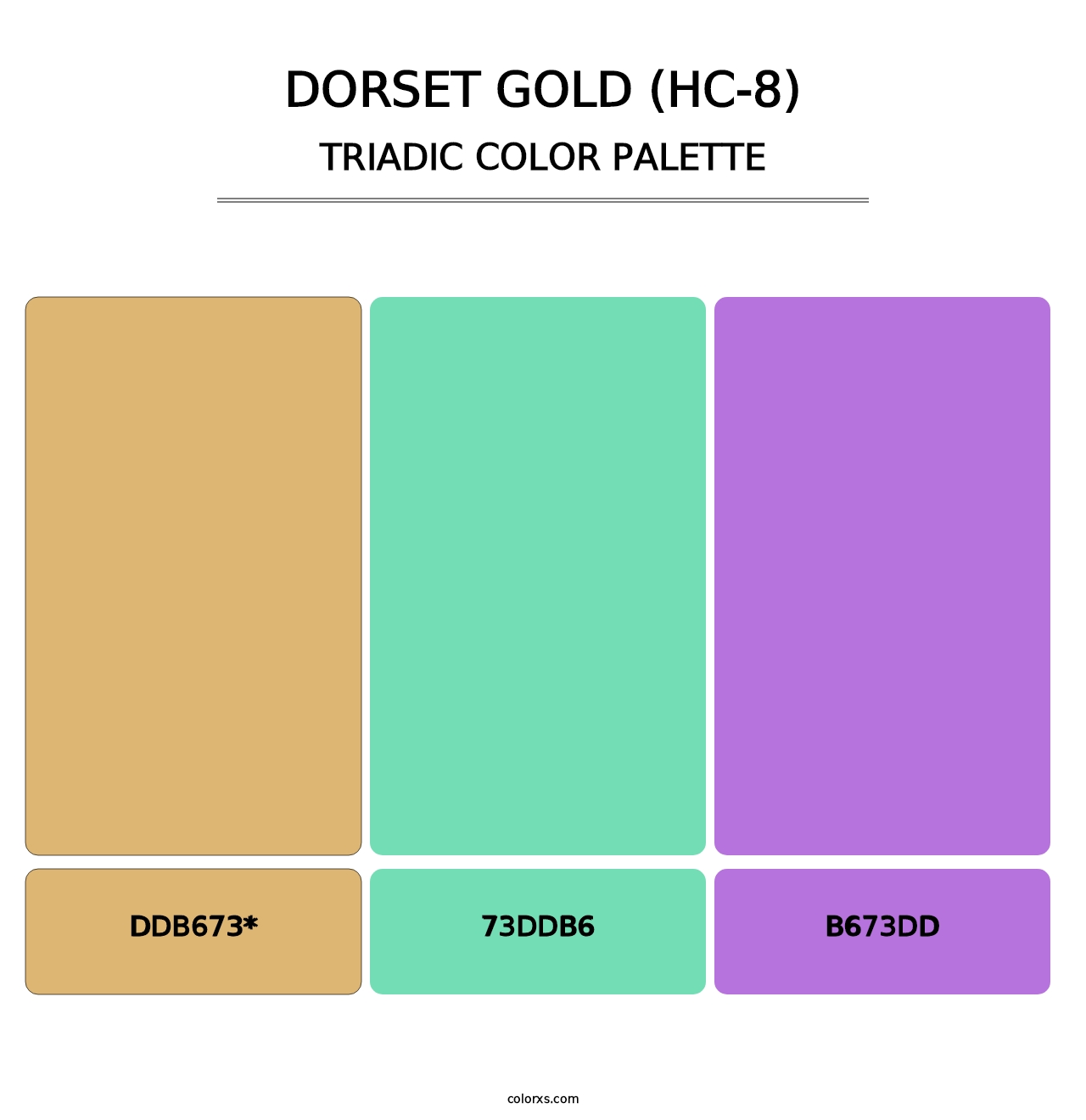 Dorset Gold (HC-8) - Triadic Color Palette