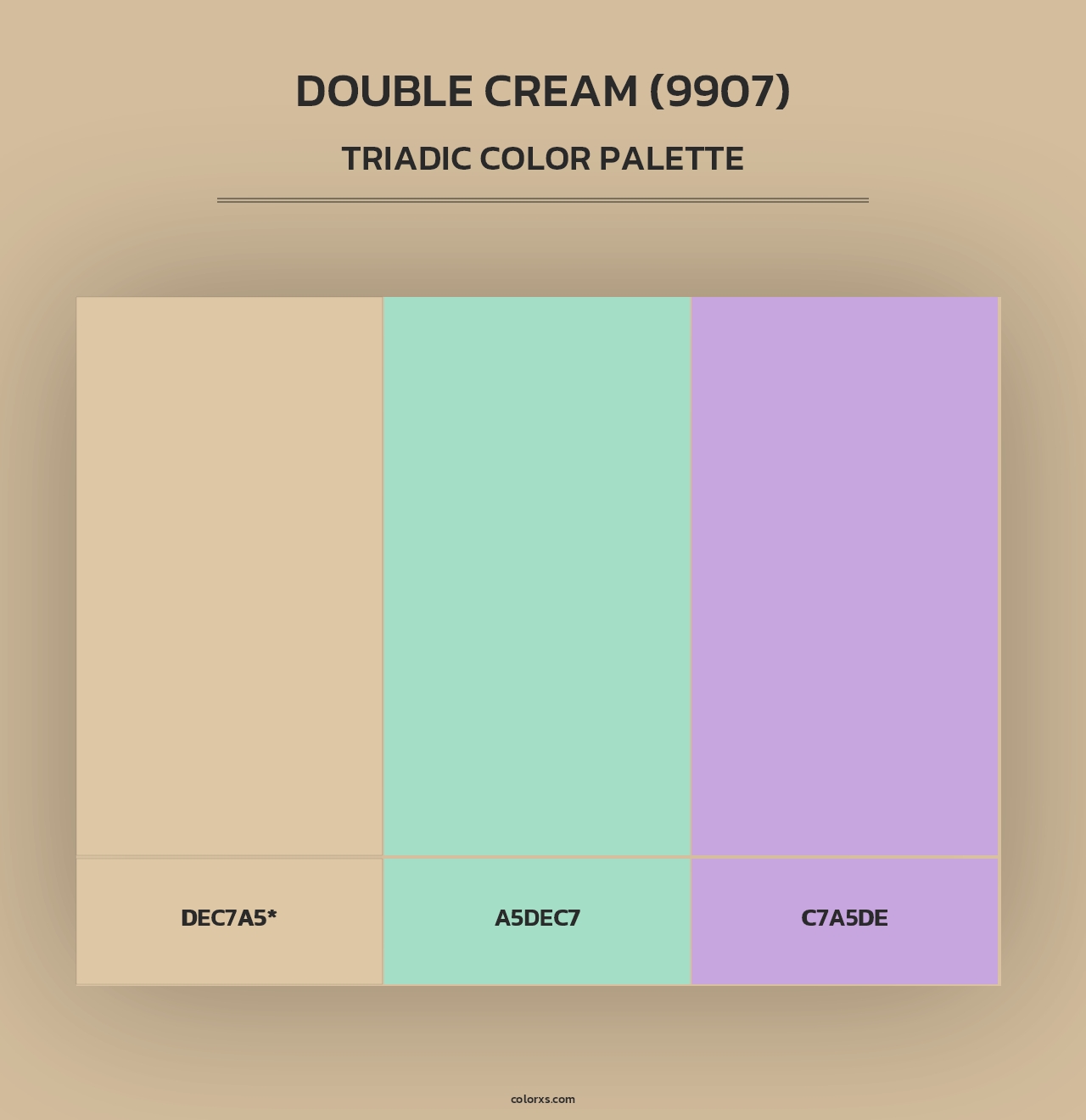 Double Cream (9907) - Triadic Color Palette