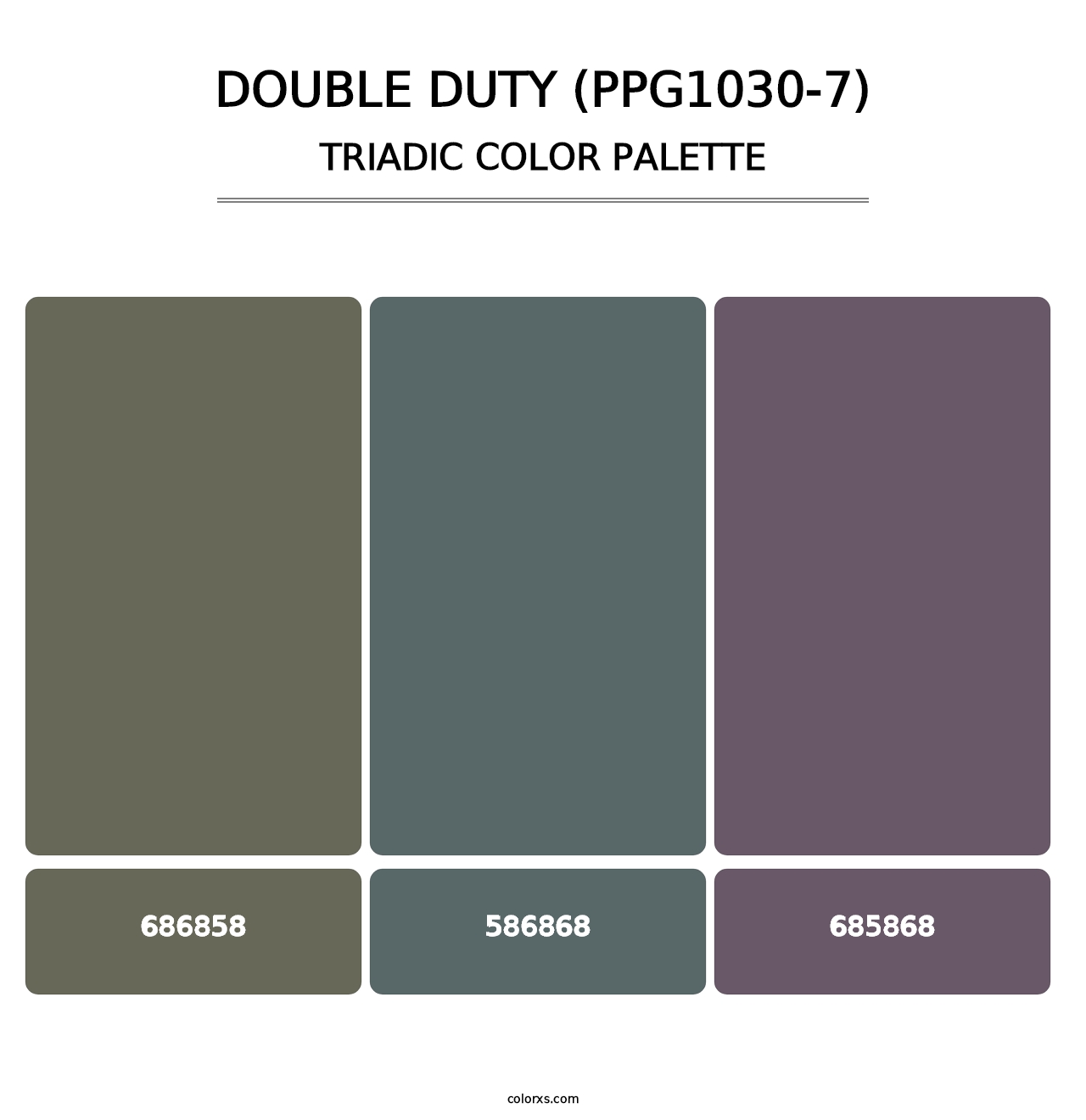 Double Duty (PPG1030-7) - Triadic Color Palette